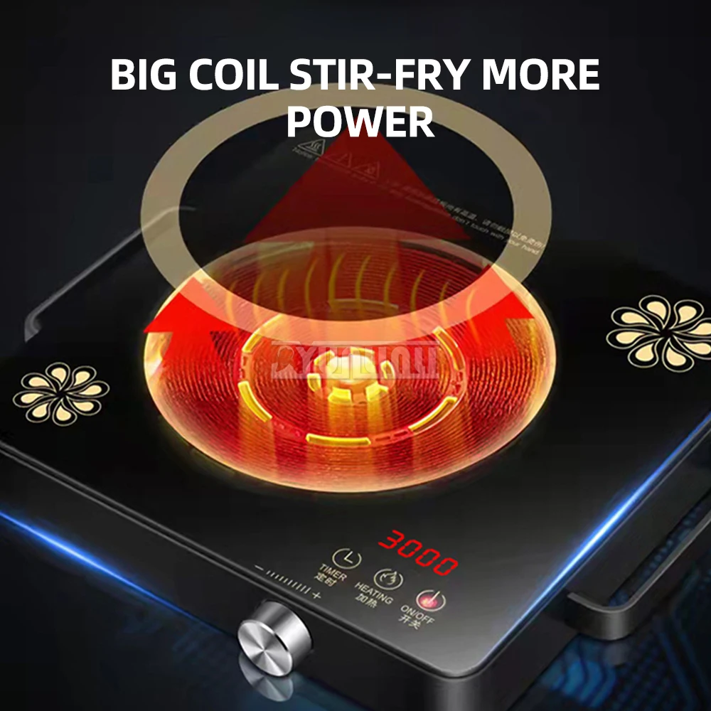 3000W ครัวเรือน Cooktop เดสก์ท็อปหม้อหุงข้าวไฟฟ้า Multi-Function Estufa Eléctrica Cocinar