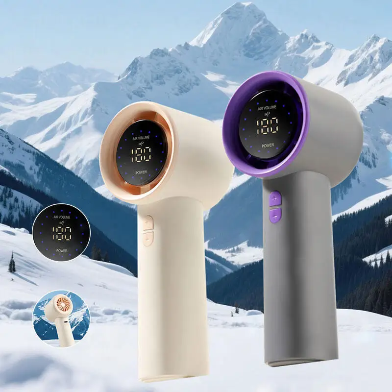 IMYCOO High Speed Portable Powerful Led Display Mini Fan For Summer Gift Customized Rechargeable Cooling Handheld Fan Handy Fan