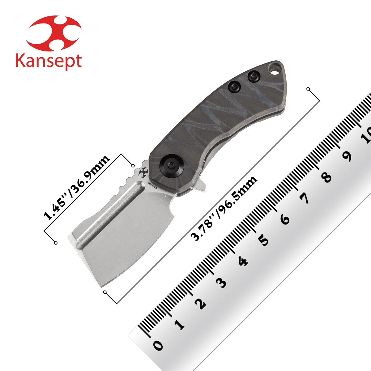 

Kansept Knives Mini Korvid K3030A9 1,45 дюйма Stonewashed CPM S35VN + тигровая полоска Flamed Titanium Koch Tools Разработанный складной нож