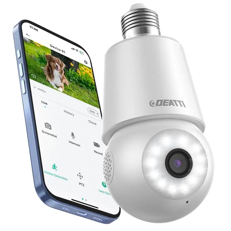 

Light Bulb Camera for Home Security, Surveillance Systems,Surveillance Systems - Wireless, 2K Resolution, for iOS/iAndroid