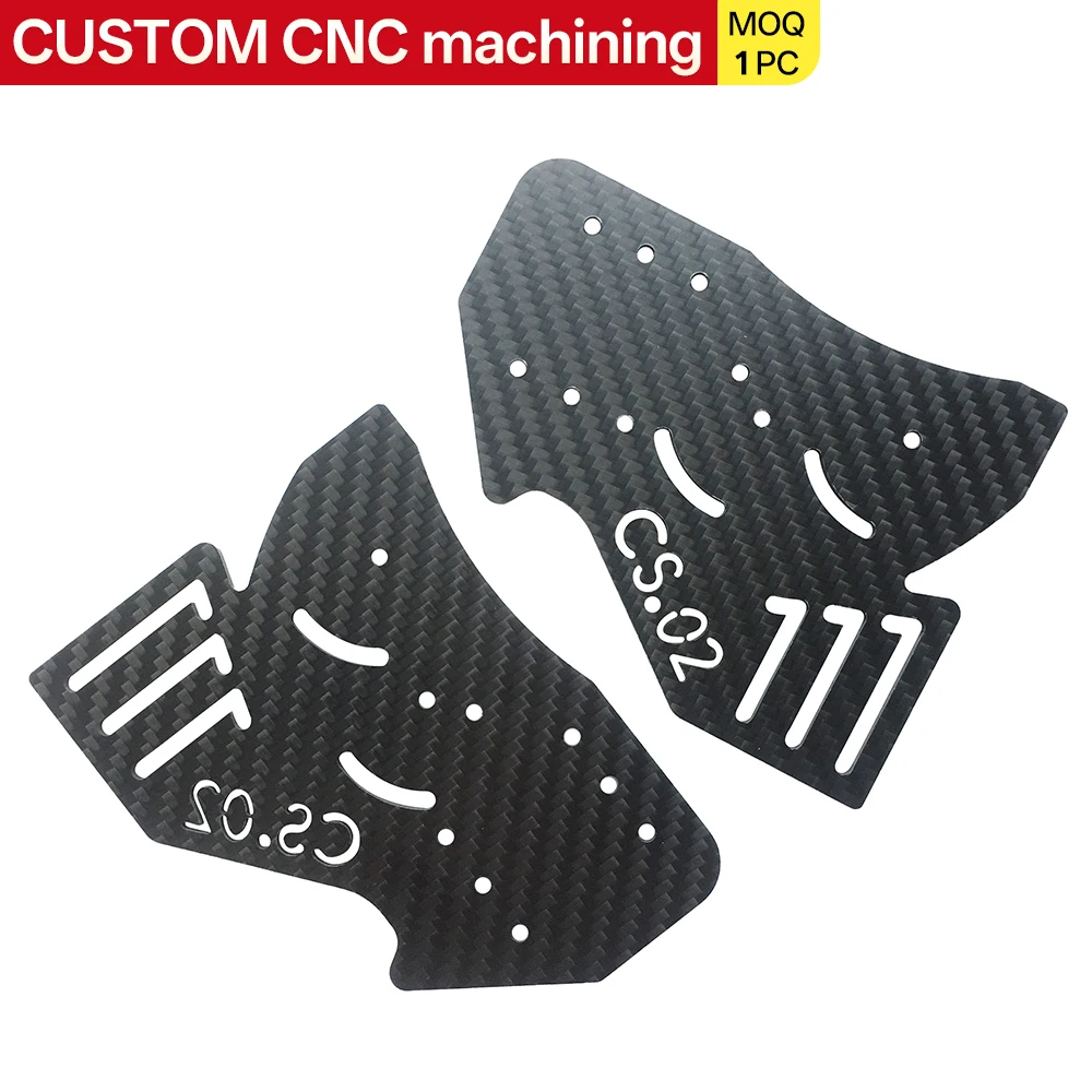 

Custom-made carbon fiber irregular-shaped cut parts, high-strength lightweight CNC machined parts, irregular cutting 3d printing
