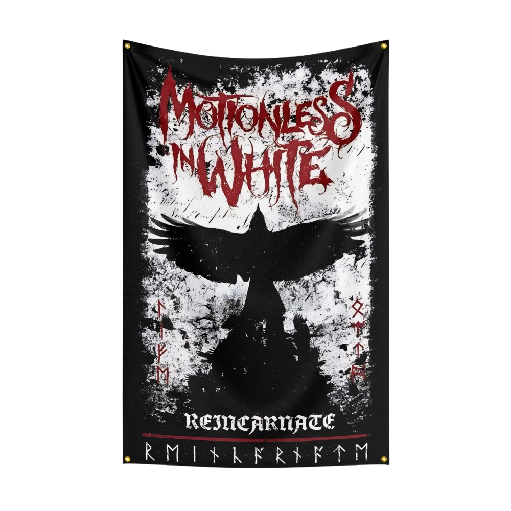 3x5 قدم m-لاحرك في الأبيض الثقيلة روك باند العلم البوليستر الطباعة الرقمية راية لغرفة النوم جدار الفن خارج الباب نسيج #5