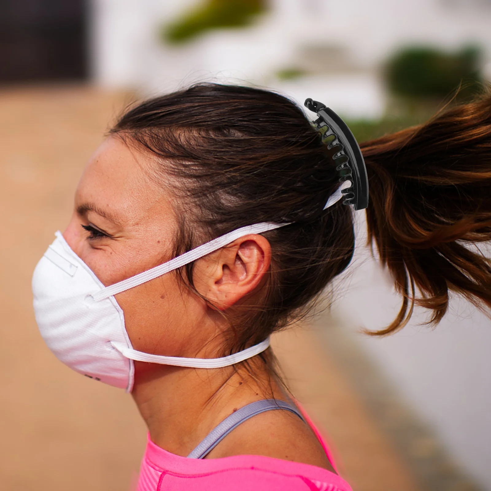 

4pcs Large Banana Hair Clip Pc Material Strong Hold Toothed Claw Clamp For Updo Ponytail Work Hair Clip Claw