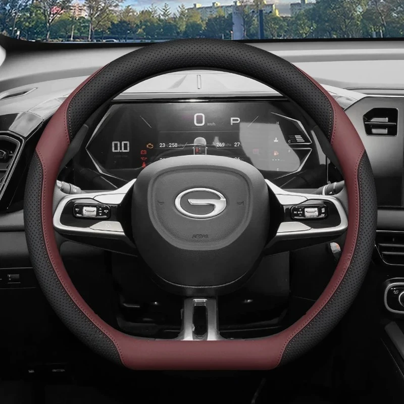Leather Car Steering Wheel Cover for GAC Empow Dodge Attitude EMZOOM 2022 2023 2024 2025 2026 2027 Interior Accessories Parts