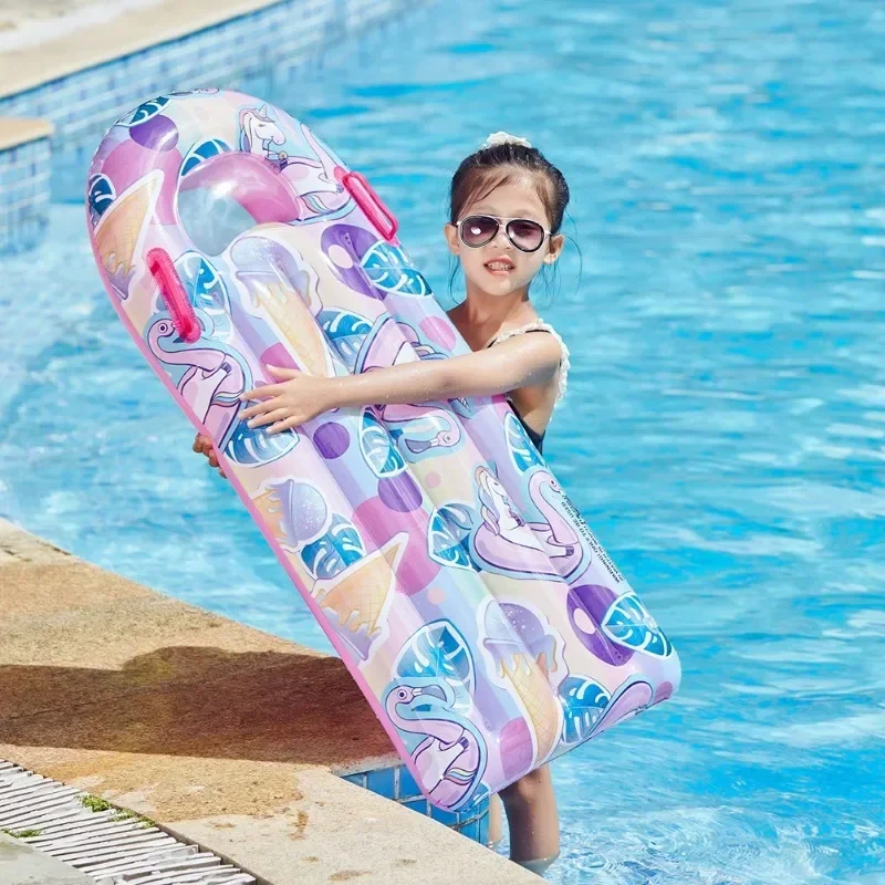 Kinderen Surf Body Board Lichtgewicht met handvat Zwembad Strand Pad Zwemmen Drijvende surfplank voor strandzwembad Watersport