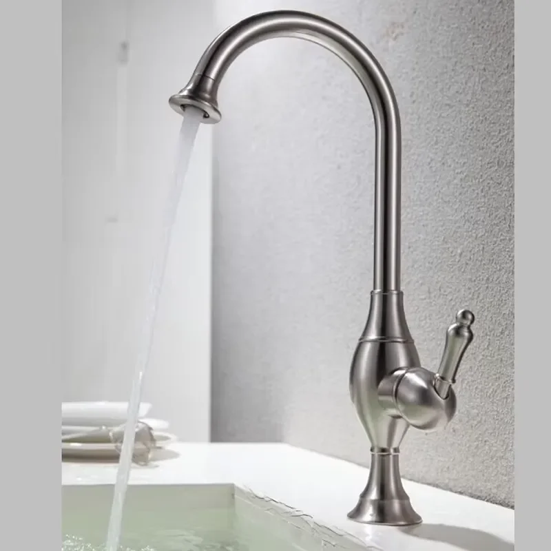 Cross-border manufacturers export all-copper kitchen faucets, sink faucets, multi-color classical faucets, rotatable retro