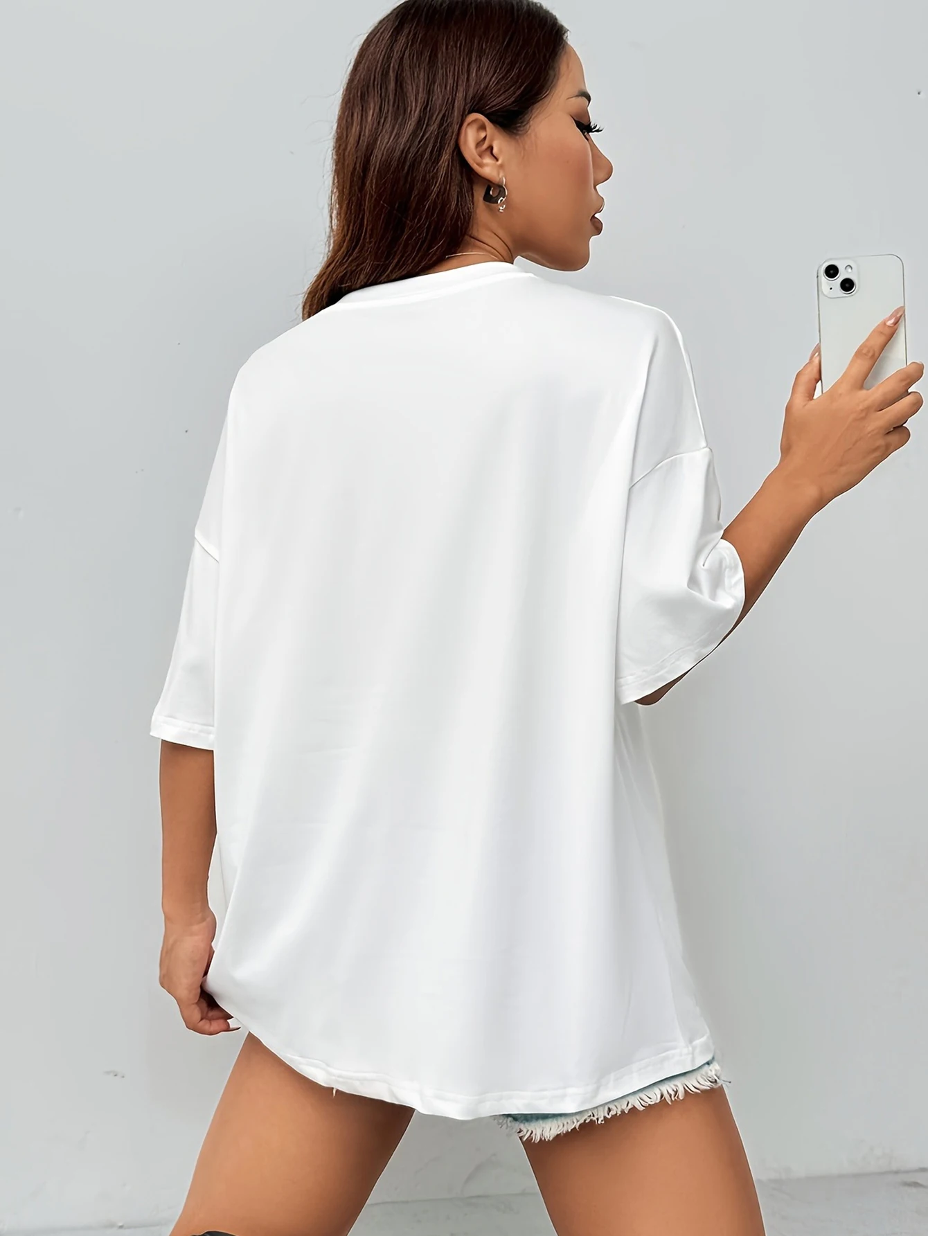 1 قطعة المرأة الجديدة الحرفية فو المطرزة الأزهار الأبجدية تي شيرت مطبوع آلة قابل للغسل عادية قطرة مستديرة الكفة