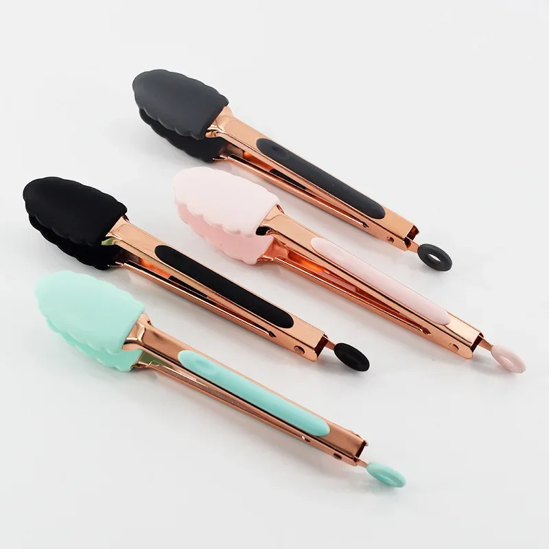 9 inch Silicone Clips Bread Barbecue tongs Steak Clip Food Clips BBQ Cooking Baking Salad Kitchen Accessories