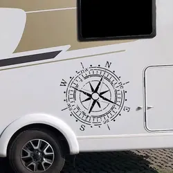 Distressed Compass Wall Decal Rose Vinyl Wall Sticker Nautical Home Decor Room Travel Car,Navigate Ship Decoration Decals G178
