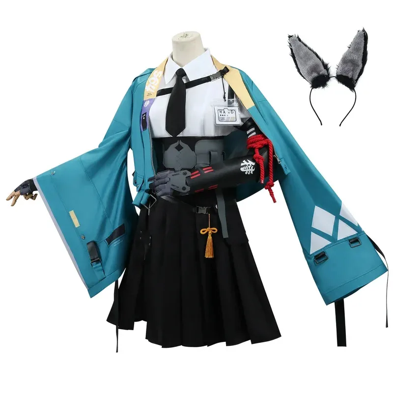 Zenless Zone Zero Hoshimi Miyabi Cosplay Costume Anime Game Section 6 Wig Cute Uniform Skirt Kawaii Outfit Women Girls Role Play