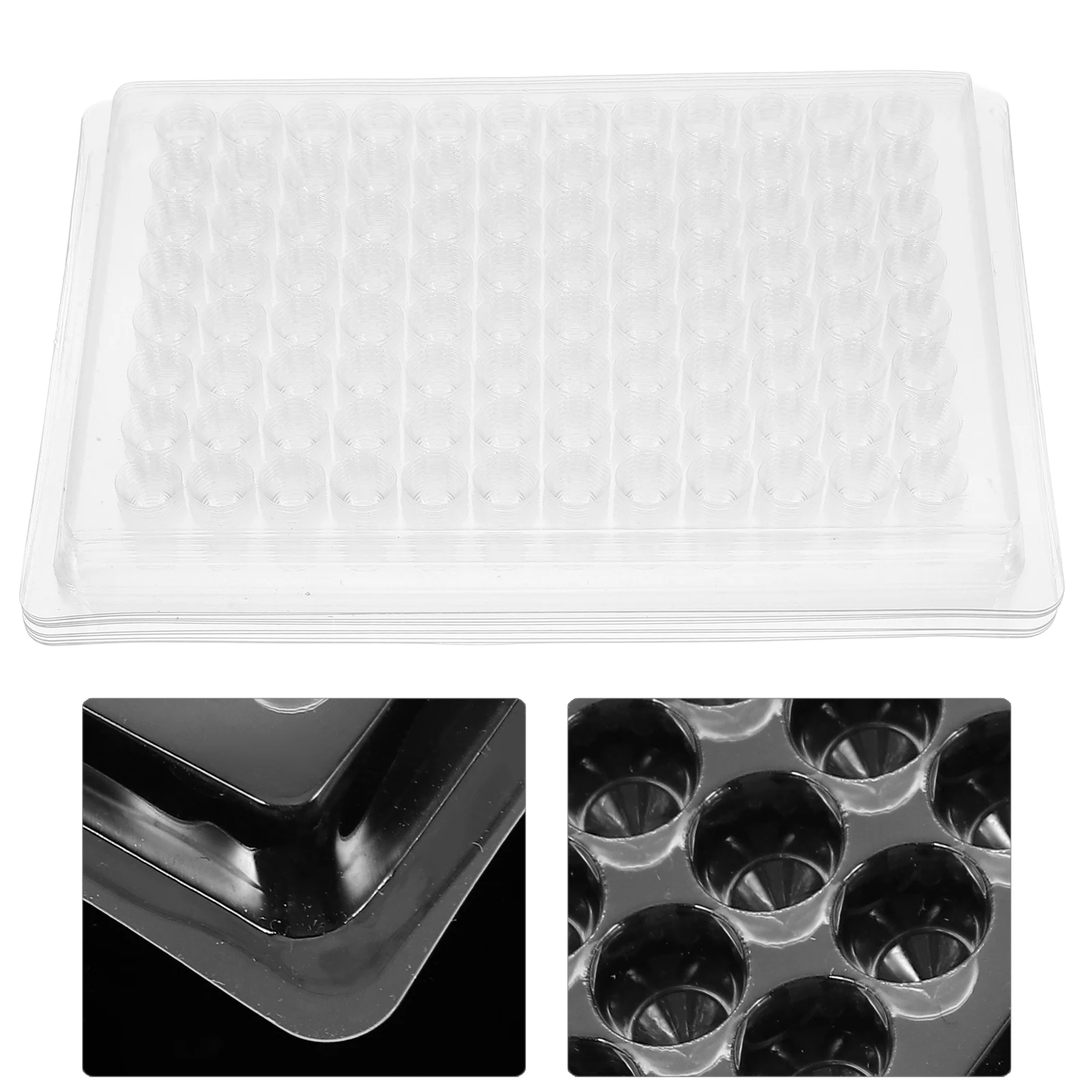 

100 Pcs Blood Clot Plate Reaction Laboratory Tissue Culture for Science Plates Disposable Tray Well Cell Transparent