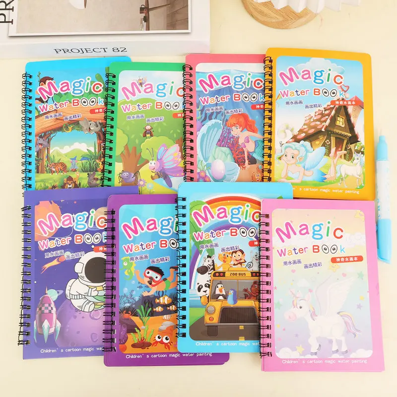 Magical Water Drawing Book, Repeated Water Drawing Graffiti Coloringbaby Early Education Puzzle Drawing Book, Children Toys