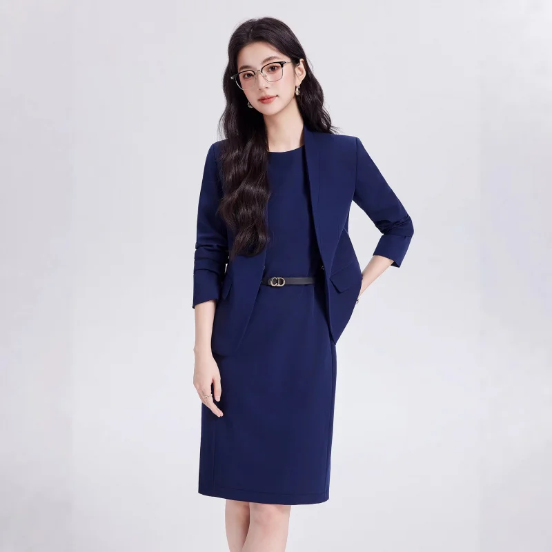 Collarless blazer for workplace interviews, women's professional formal attire, commuting outfit, teacher certification, college