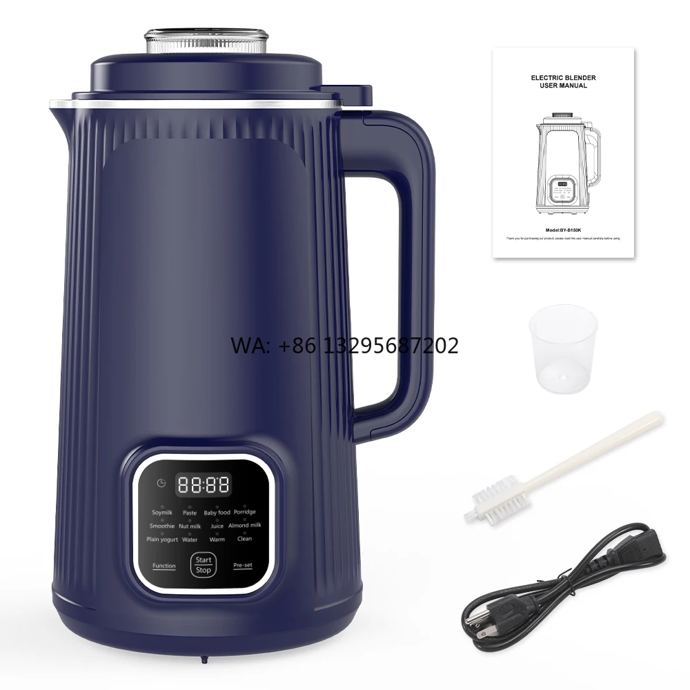

Stainless Steel Soy Milk Maker with Preset Timer Function Leak-Proof Design Multi-function Blender Ideal for Home Use