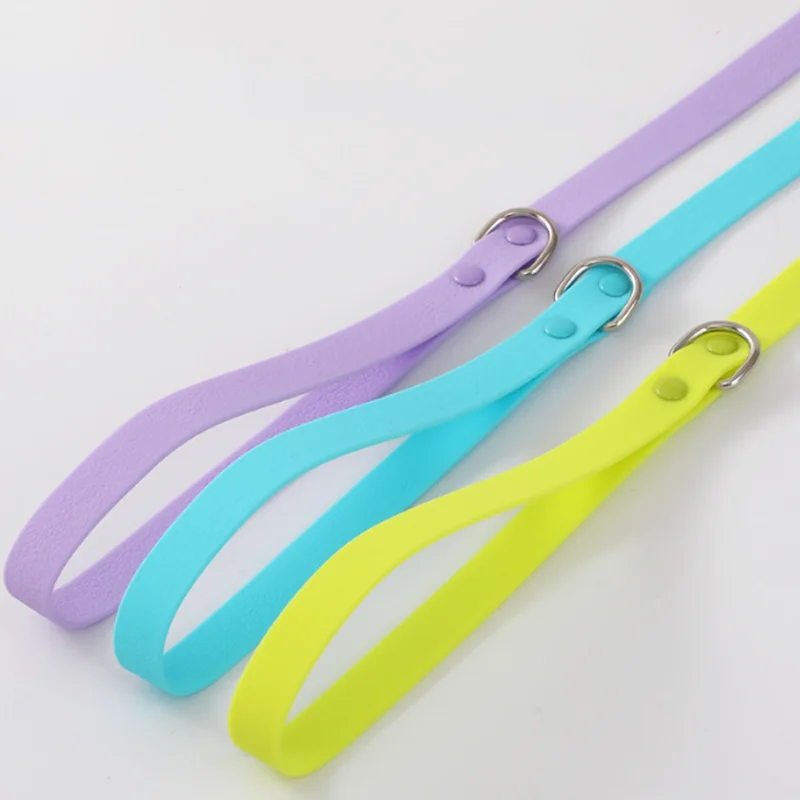 PVC Pet Collar Pet Training Strap Waterproof Anti Fouling Collar Adjustable Soft Easy Clean Walking Rope Outdoor Pet Accessories