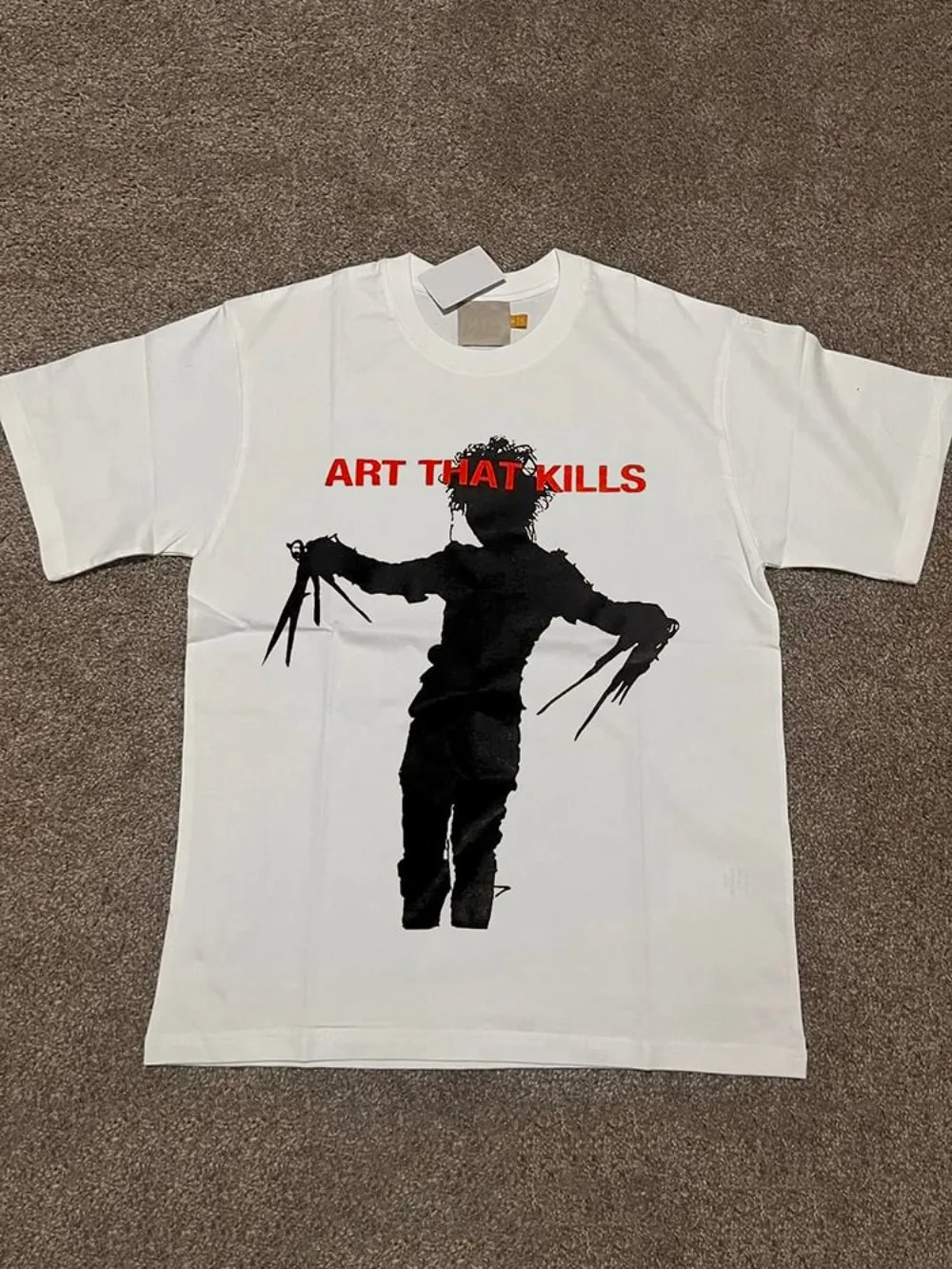 Edward Scissorhands Art That Kills 100% Cotton T-Shirt Men Y2K  Summer Short Sleeve Vintage Oversize Tshirt Streetwear Women Top