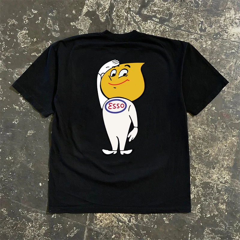 

Xiao Chen Story Multi 260g Heavyweight Pure Cotton Summer New Cartoon Anime Student Versatile Short Sleeve T-Shirt Trendy