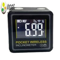 AEE6-Digital Angle Gauge Magnetic Protractor Inclinometer Level Angle Finder Angle Square Level Box Backlight With Bluetooth Dur