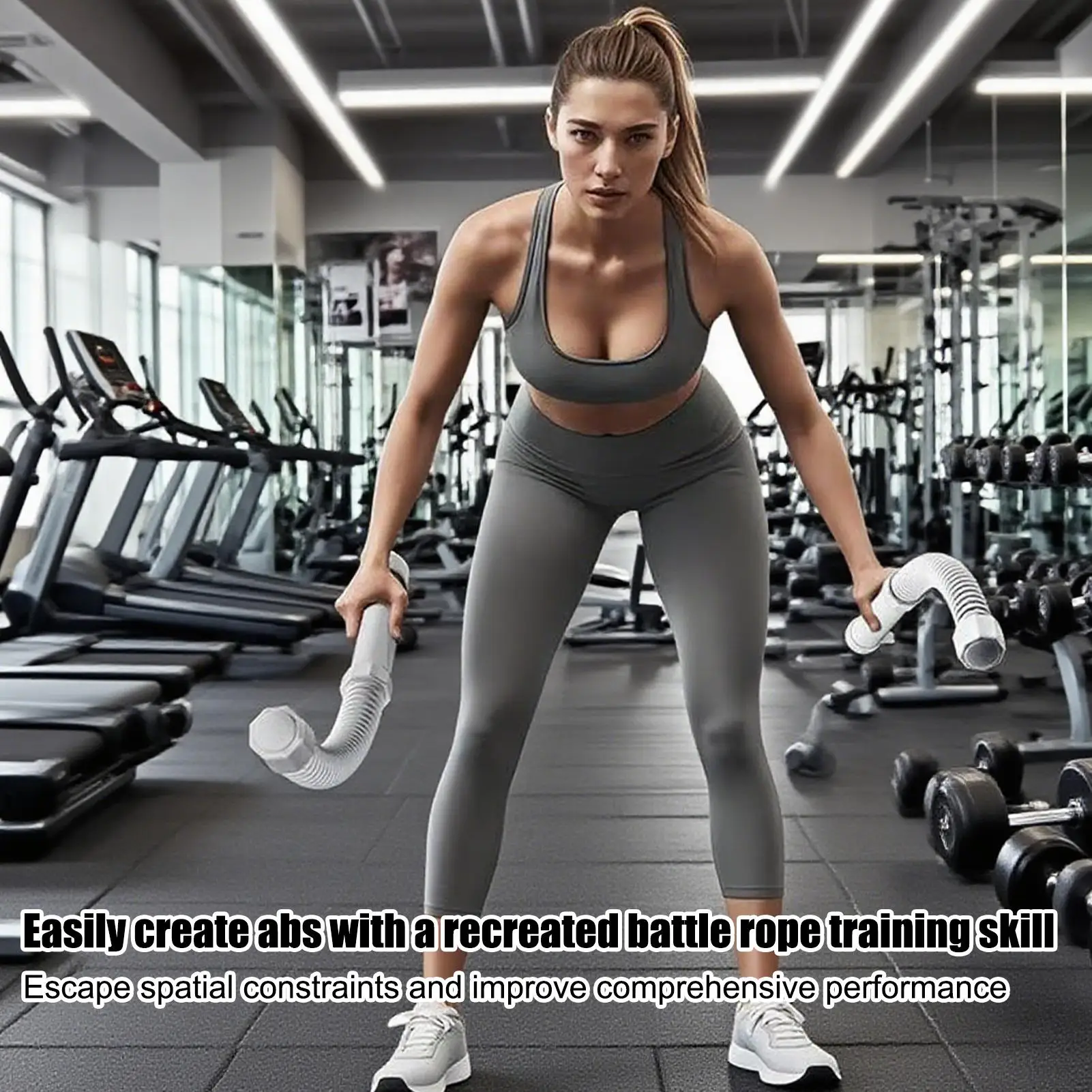 حبال المعركة لتدريب العضلات، حبال اللياقة البدنية، معدات التمرين اللاسلكية، قطعتين للنساء والرجال والرياضيين والكبار، عبوات الشقة