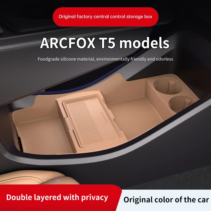 

Для ARCFOX Alpha T5 силиконовая центральная консоль ниже коробки для хранения органайзер с центральным управлением коврик