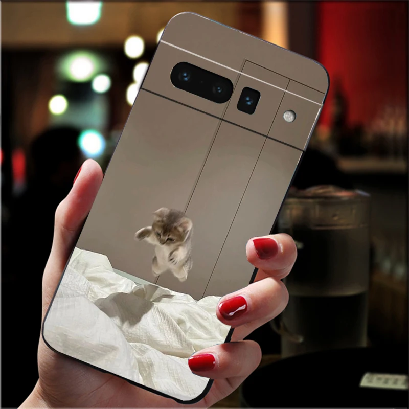 

Phone Case For Google Pixel 10 9 Pro XL 9A 8 7 6 Pro Pixel 8A 7A 6A Pixel 8 7 6 5 Cute Cat Case
