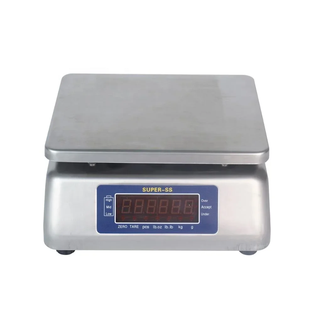 Electronic Waterproof IP68 Washdown Food Kitchen Digital Weighing Scale Platform Scales SUPER NEW 5 SUPER-6 3KG 6KG 15KG 30KG 1g