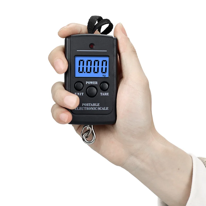 1 قطعة متعددة الوظائف صغيرة 40kg10g الإلكترونية معلقة الصيد الأمتعة Balanca المحمولة الرقمية مفيد جيب الوزن مقياس بخطاف أداة #2