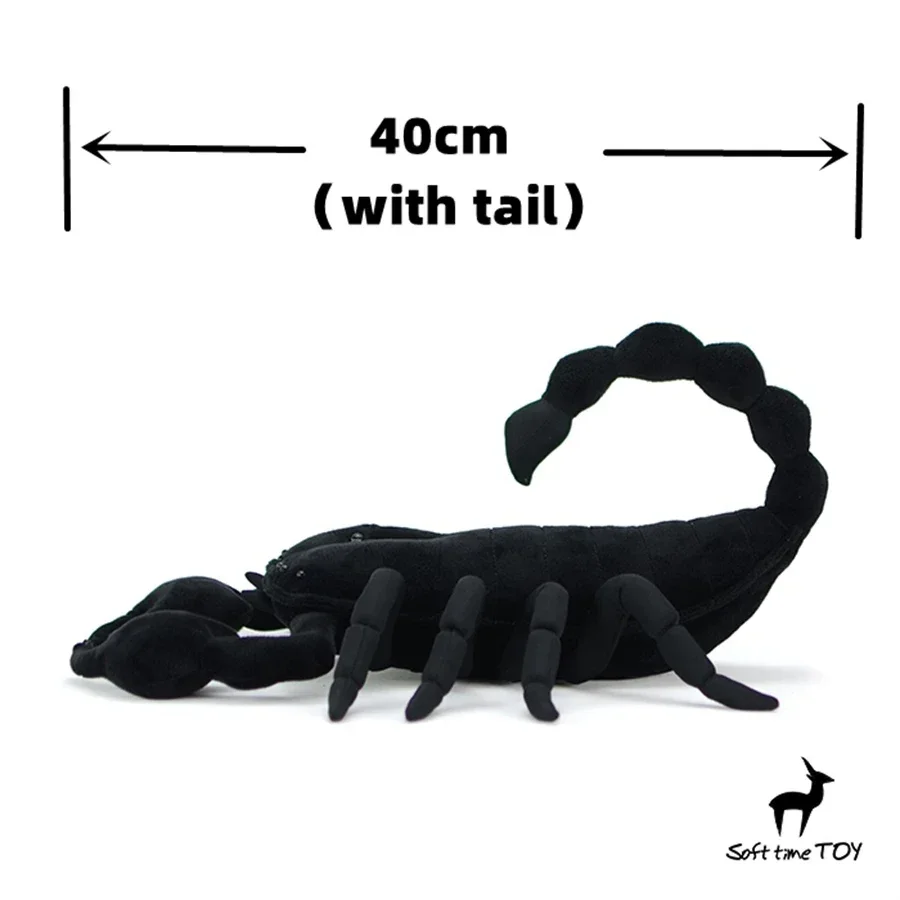 

Emperor Scorpion Plush Toy Realistic Black Scorpion Stuffed Animal Lifelike Venomous Scorpion Plushie Doll Gifts