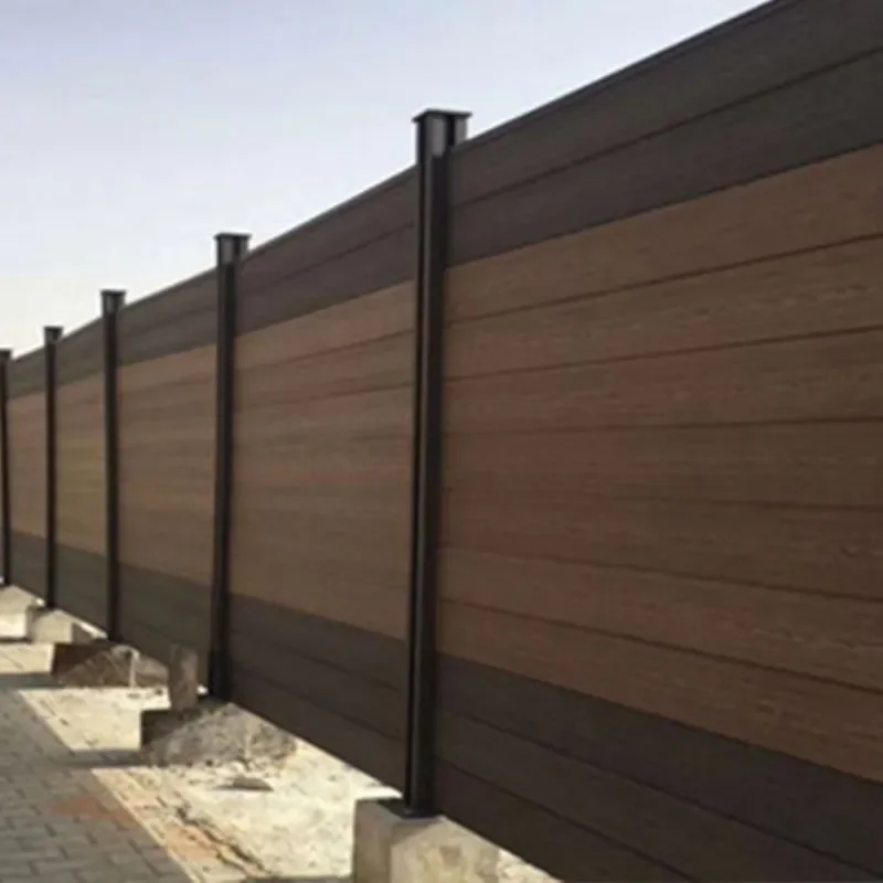 Free Sample WPC Privacy Fencing for House Decor Co-Extrusion Wood Plastic Composite Square Fence Panel Boards Metal Frame