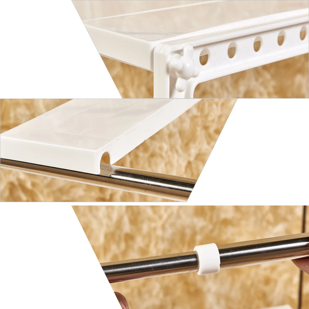 

1Pcs Stainless Steel Storage Rack Multi-Functional Adjustable 2 Tier Organizer for Kitchen Bathroom Under Sink Cabinet Space