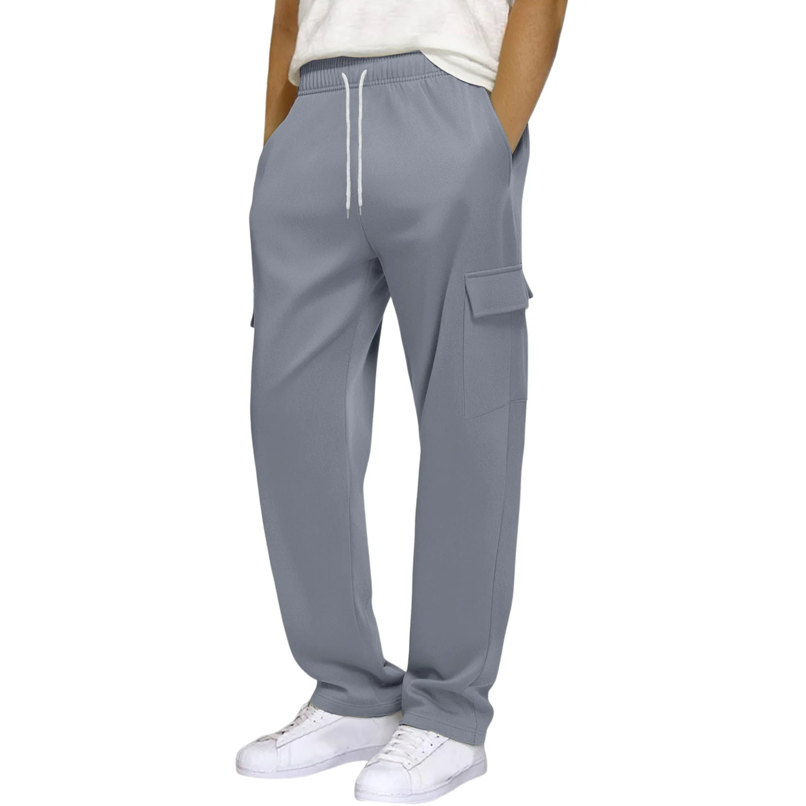 

Tactical Cotton Long Trousers Casual Cargo Trousers Work Pants Men Sportswear Loose Fit Wide Leg Casual Trousers