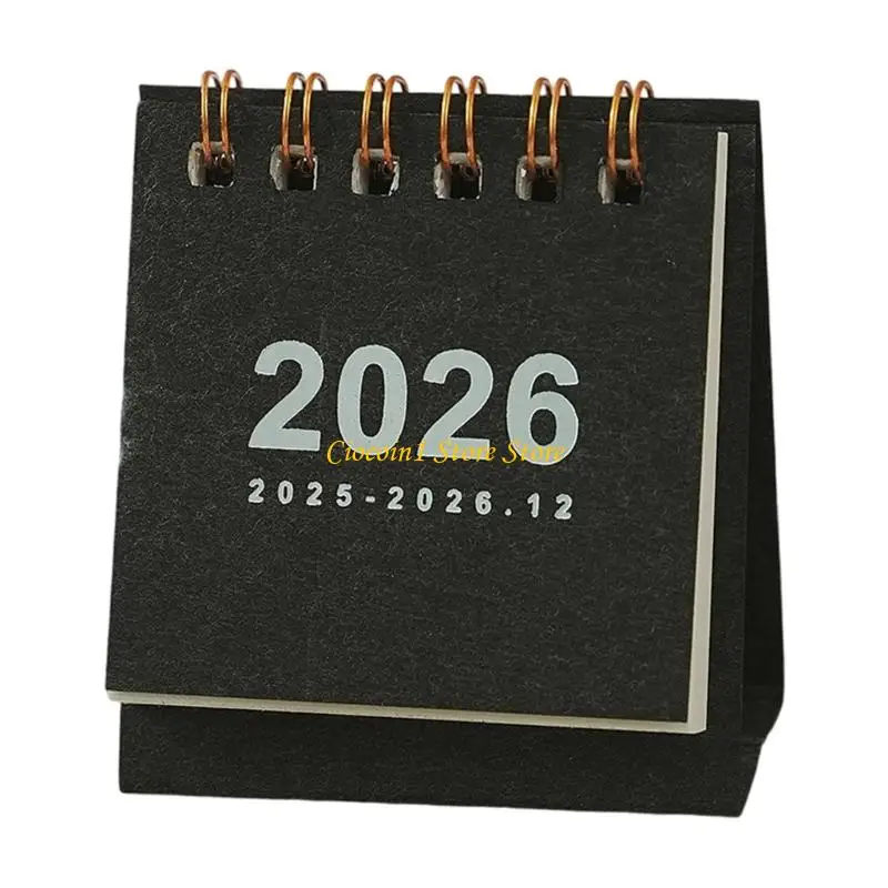 

A3PC Portable 2026 Desktop Calendar Twin-Coil Binding Paper Calendar 19 Month Referance 06/2025 to 12/2026 For Scheduling