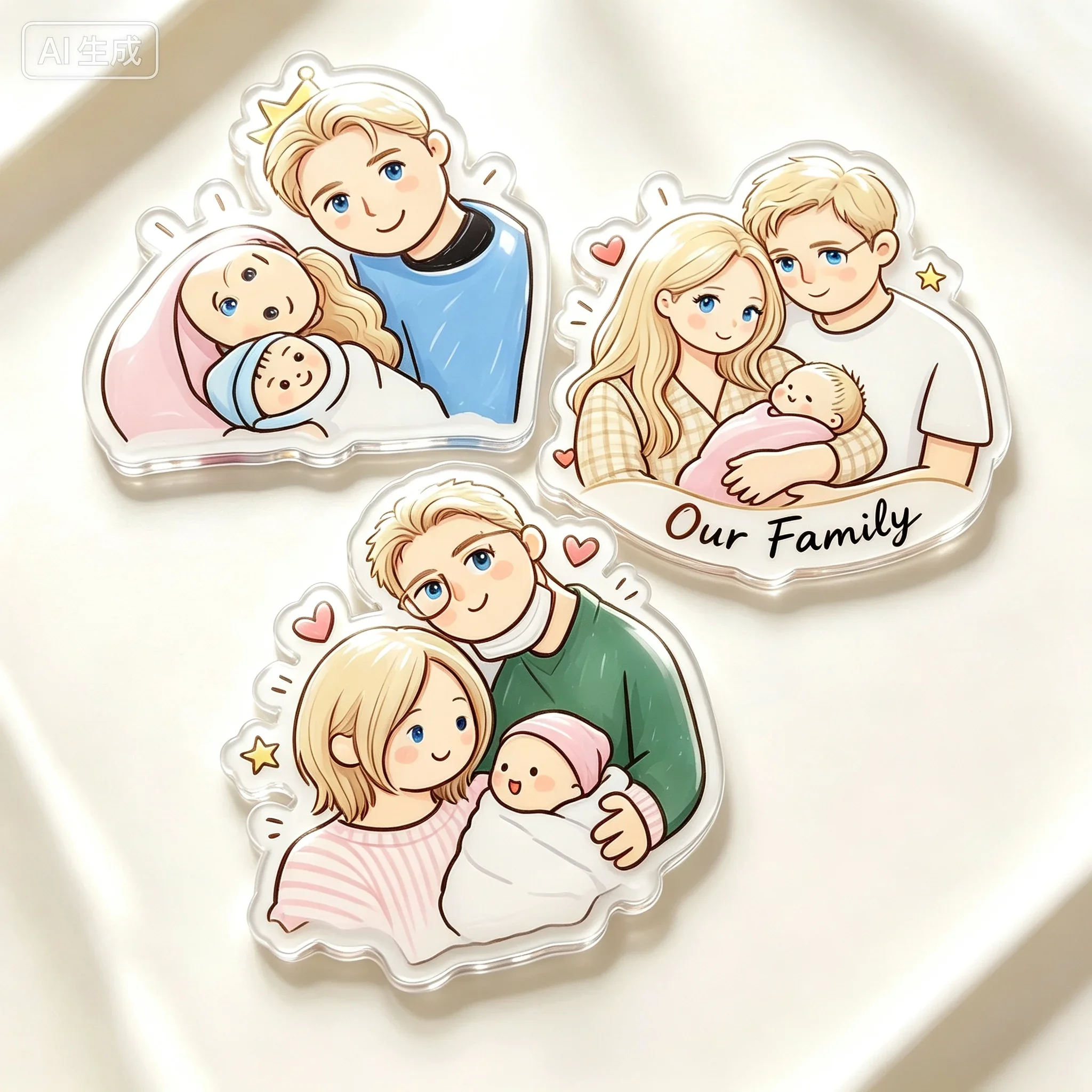 Acrylic Customizable Fridge Magnet Baby Birth Memorial Gift Personalized Creation Home Decor