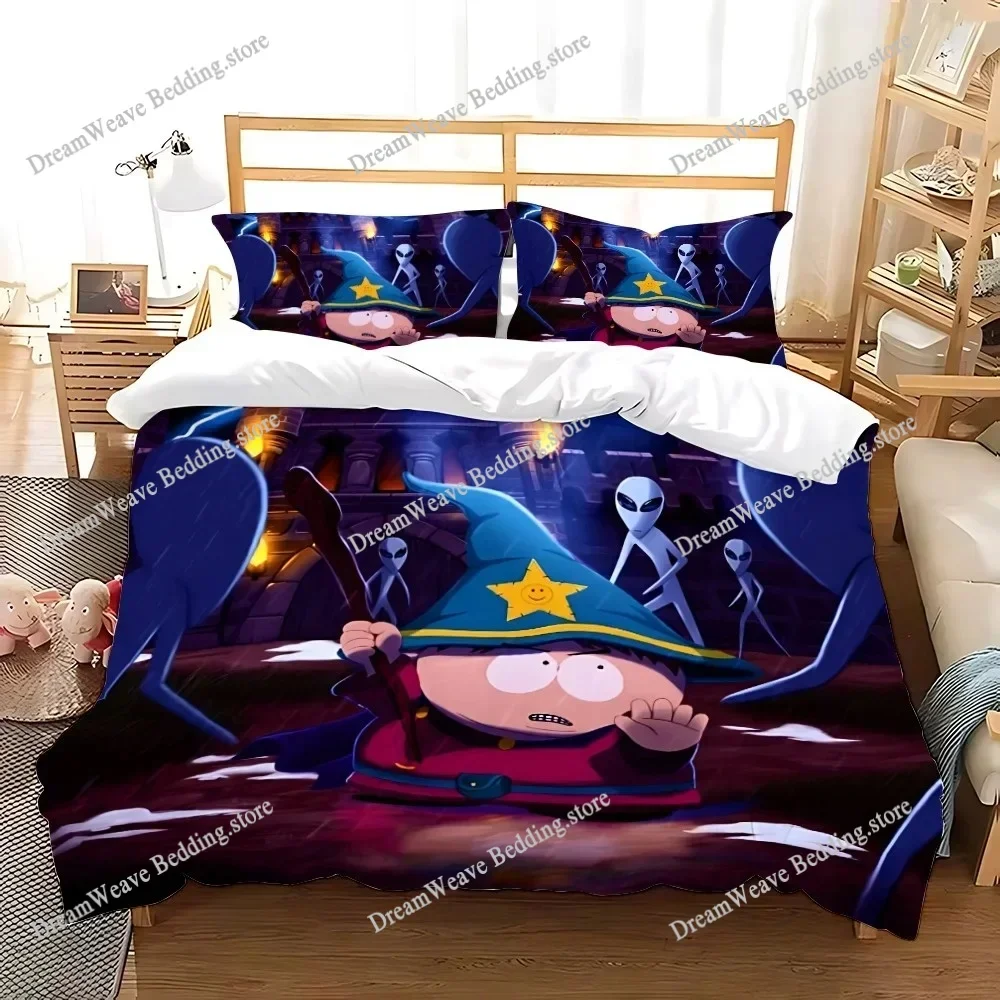 South Park Bedding Set Single Twin Full Queen King Size Bed Set Adult Kid Bedroom Duvet Cover Sets 3D Print Game Bed Sheet Set