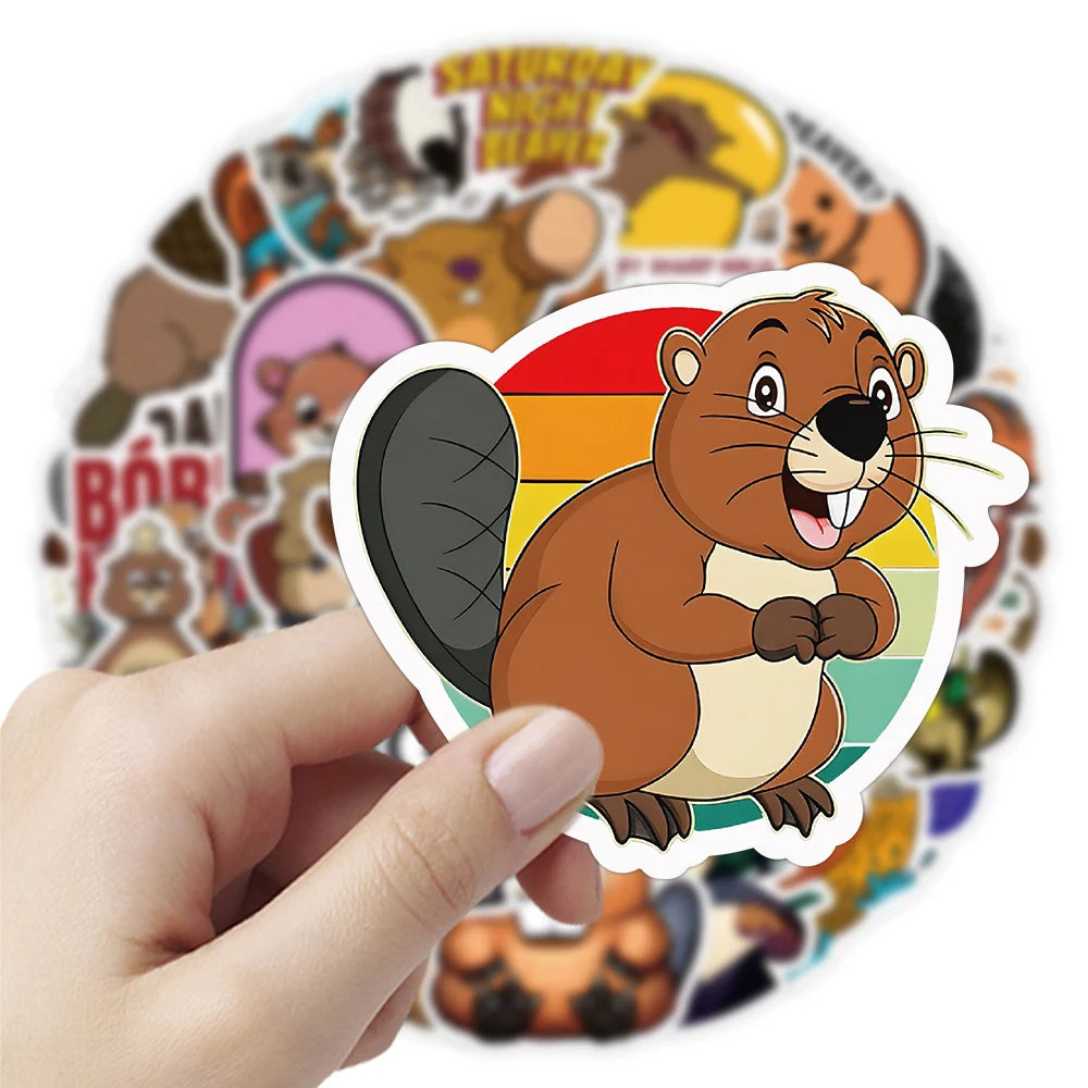 Canadian Bear Cartoon Adesivos, Decalque de Graffiti Animal, Scrapbooking, Bicicleta, Telefone, Skate, Etiqueta de brinquedo para crianças, 10 pcs, 30 pcs, 52pcs