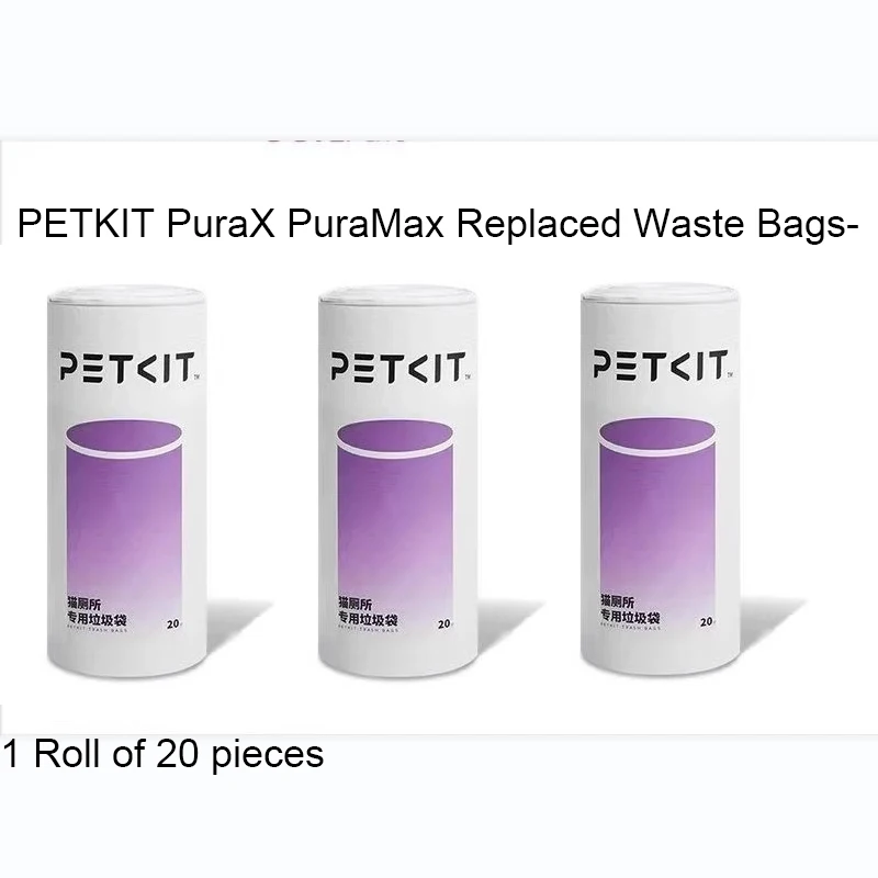 PETKIT PuraX PuraMax Replaced Waste Bags-5 Rolls, Portable Cat Litter Waste Receptacles Bags for Self-Cleaning Cat Litter Box