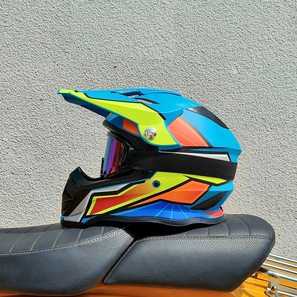 Professional Racing Motocross Helmet Off Road Helmet Motorcycle Off-Road Cartoon Childrenr ATV Motorcycle MTB ADV Helmet DOT ECE