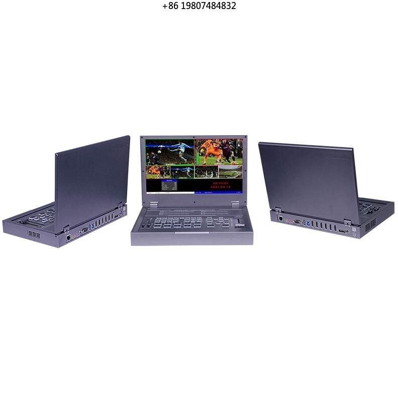

USB3.0 Aluminum Alloy 2 MIC Inputs Stream DCB 5-Channel OBS VMix Live Video Switcher with 4xHDMI/1xDP Inputs