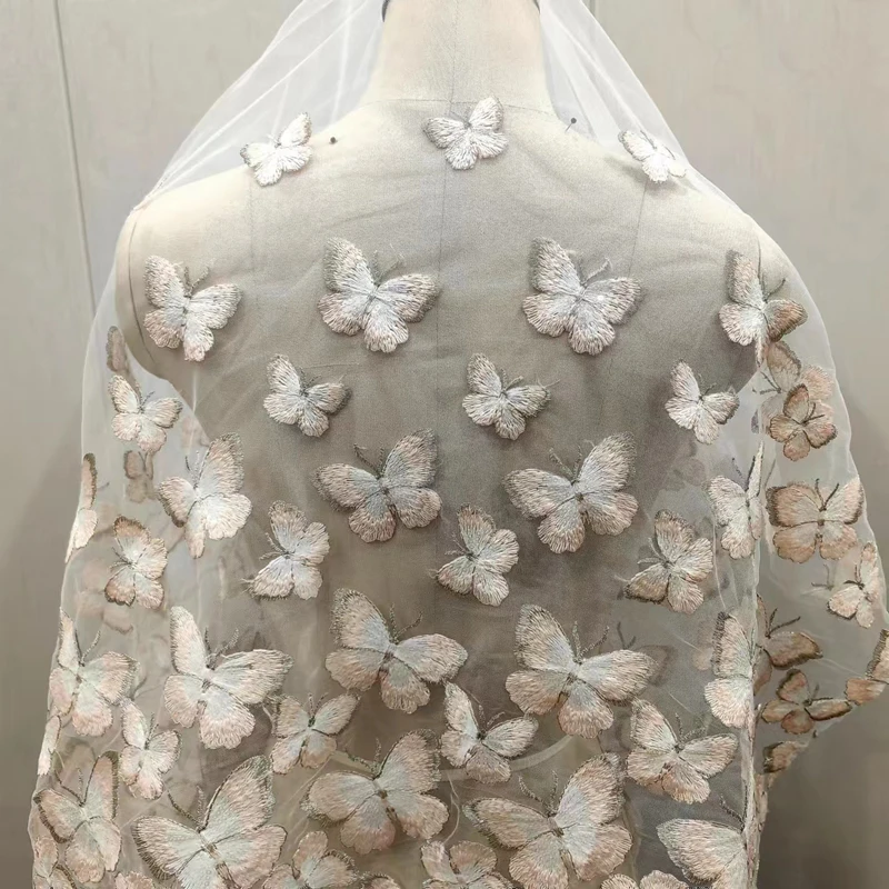 

New High-quality Butterfly Embroidery Lace Mesh Accessories Can DIY Wedding Dresses, Evening Gowns, Performance Costumes