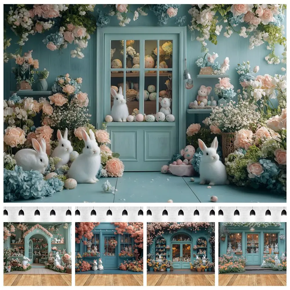 

Spring Easter Eggs Rabbits Store Backdorp Flowers Plants Bunny Baby Kids Portrait Photography Background Decor Photo Studio Prop