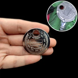 Herramienta de medición de espacio de bujía, tipo moneda, rango de 0,6-2,4mm, herramienta de espacio de calibre de bujía, 1 ud.