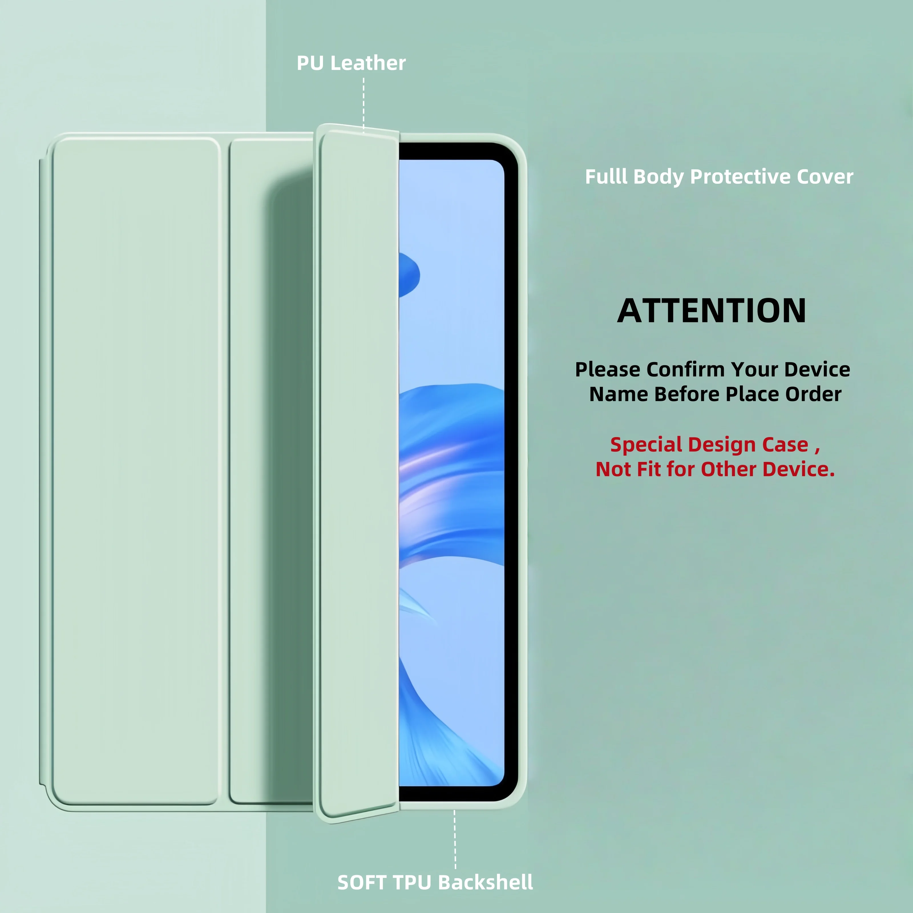 غطاء ذكي لهاتف هواوي MatePad Air Pro T10S SE 11 11.5 10.8 10.4 بوصة حافظة Funda Stand Pu جلد مع غلاف خلفي ناعم من مادة البولي يوريثان