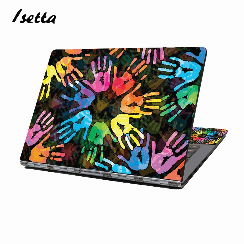 DIY Laptop Skin Colorful Design Notebook Sticker Custom Reusable Protector Cover Case 10/12/13/14/15/17 inch for Lenovo/Dell/HP