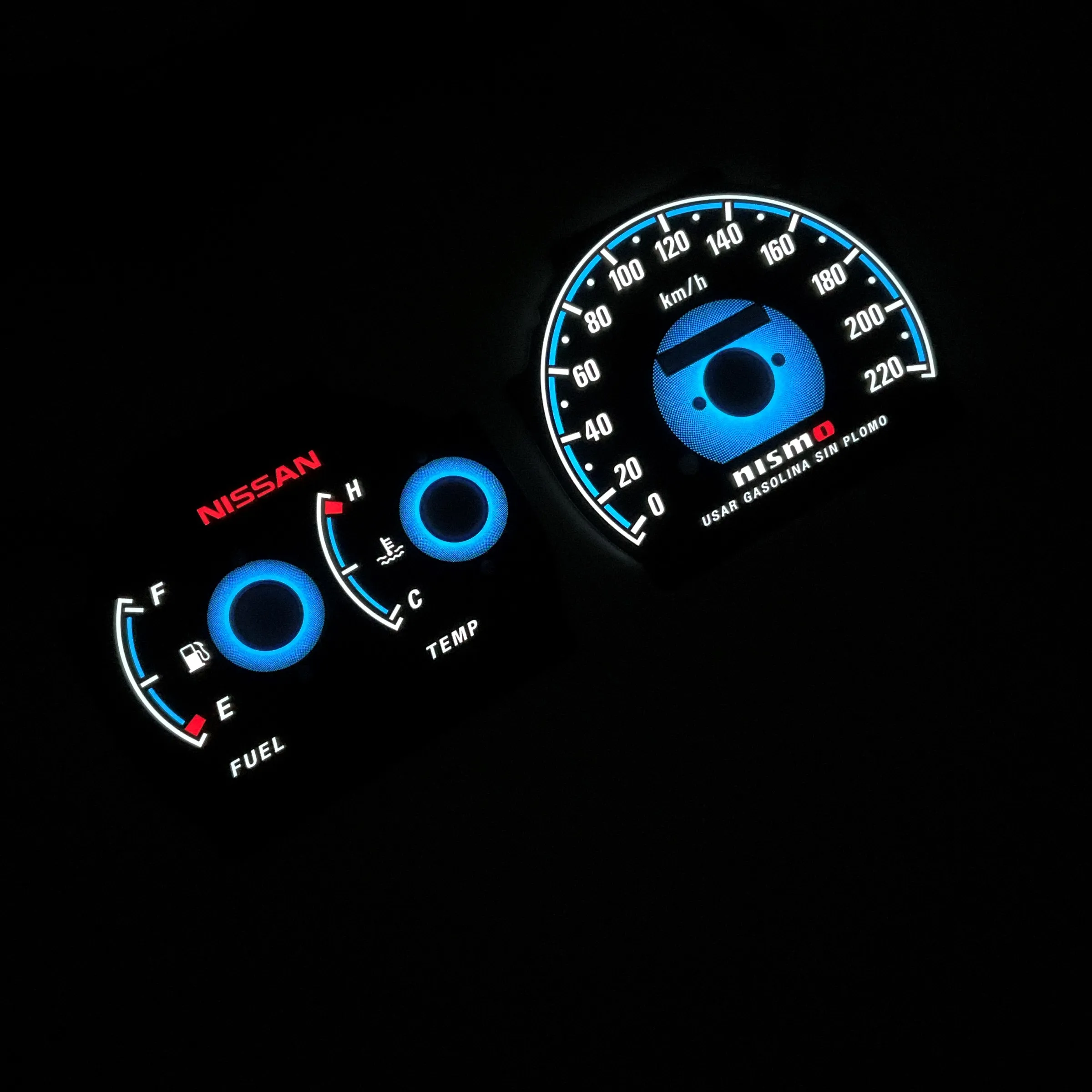 DASH EL Illuminated Gauge For Nissan Sentra B13 Tsuru 1992 1995 Non-tach