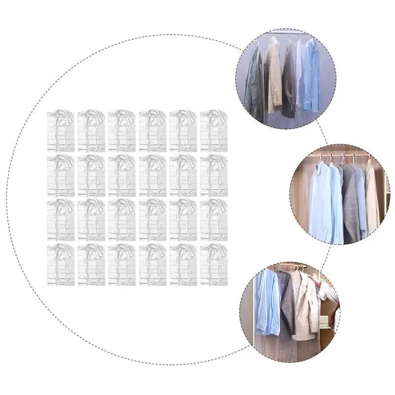 30 PCS Garment Bags For Clothes Clothes Dry Cleaning Hood Supplies Kids' Garment Cover Bag Storage Bags Plastic Bags Dress for