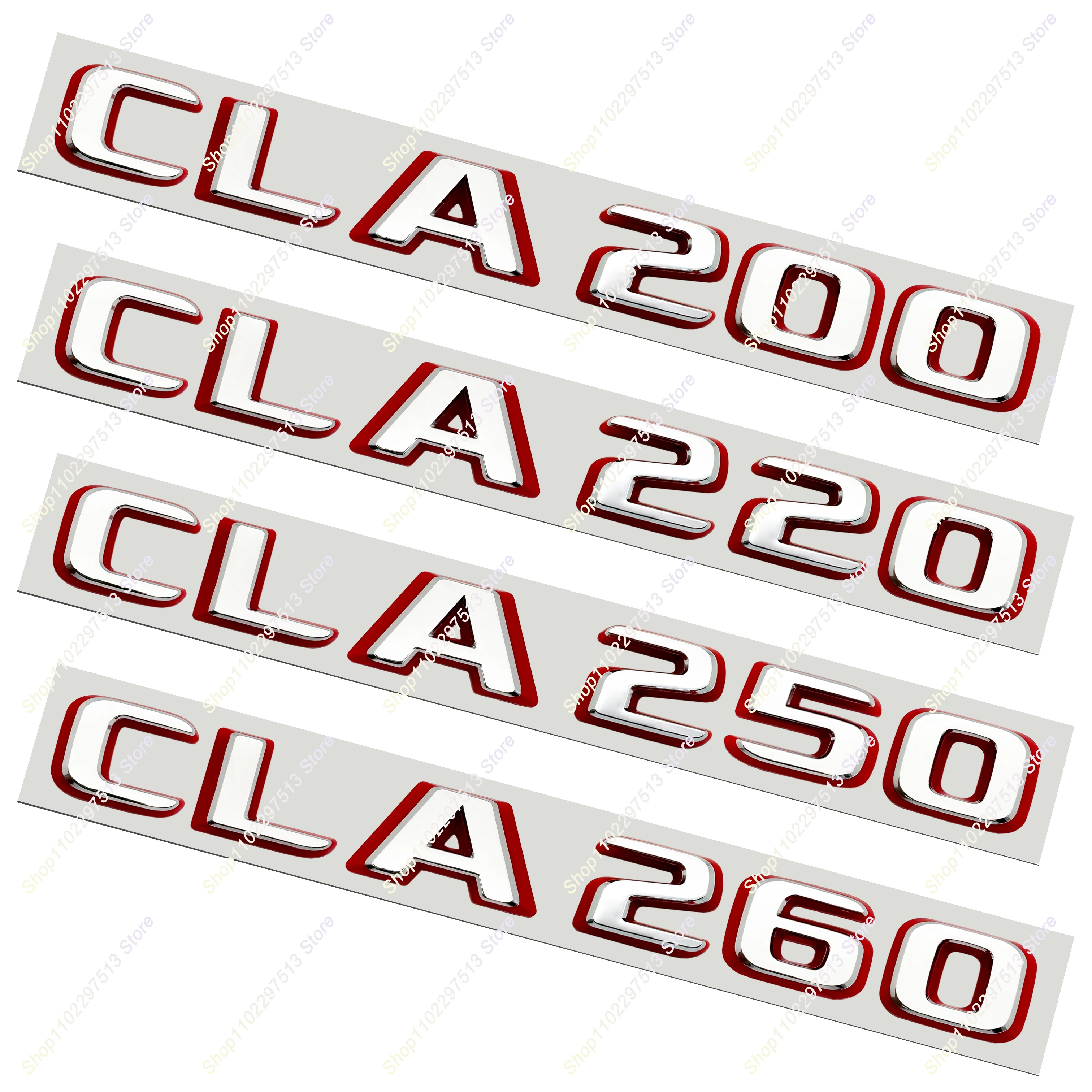 

New style Two tone 3D CLA200 CLA220 CLA250 CLA260 Car Trunk Badge Sticker for Mercedes Benz AMG C118 W117 Emblem