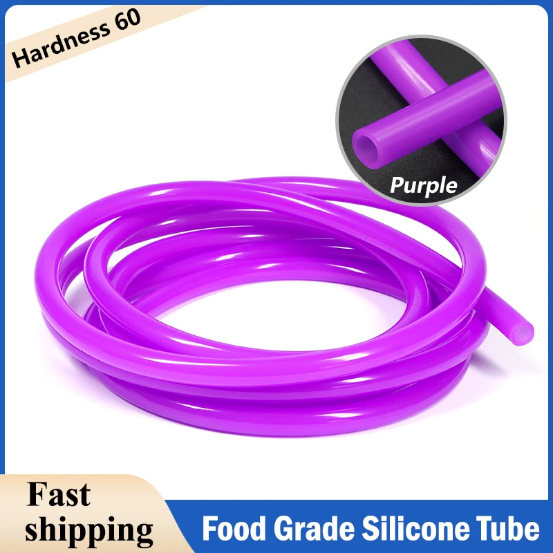 

1m - 20m Purple Silicone Tube ID 0.5 ~ 10mm Food Grade Tasteless High Temperature Resistant Flexible Silicone Tubing Water Hose