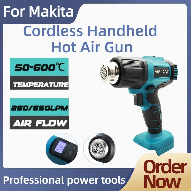For Makita Cordless Heat Gun Cordless Handheld Adjustable Temperatures Hot Air Electric Heat Gun Rechargeable