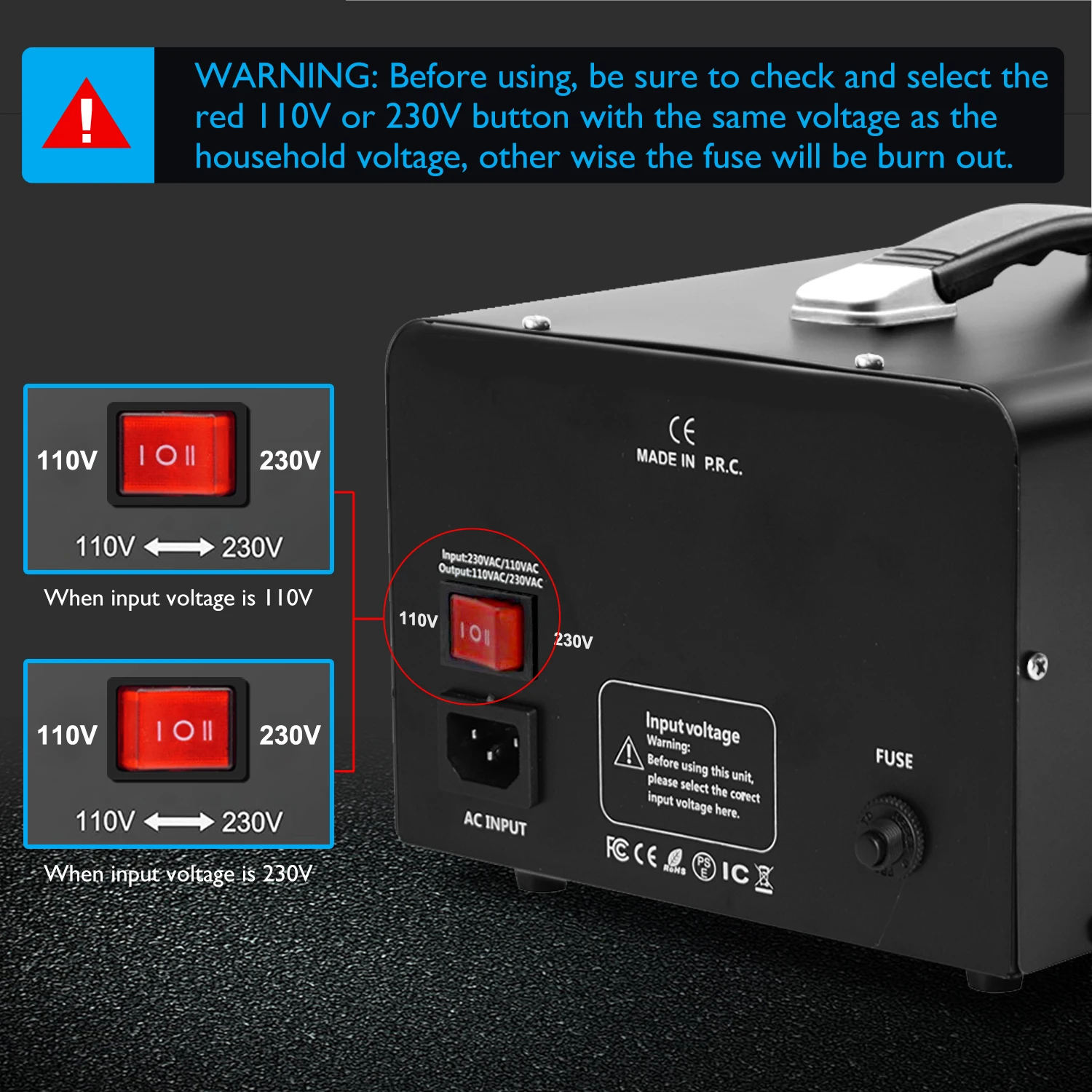 LVYUAN 5000VA محول تصعيد وهبوطا التيار المتناوب 110 فولت إلى 220 فولت 220 إلى 110 محول جهد كهربي