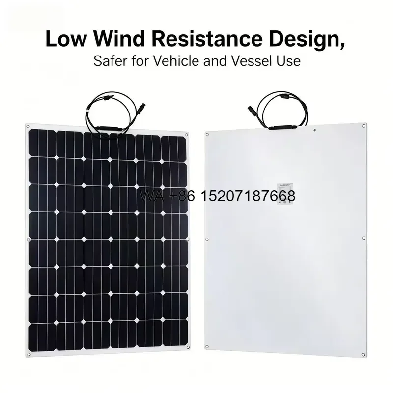 Wmwmnu Ultra Thin Flexible Solar Panel High Efficiency Bendable Waterproof Solar Charger for RV Boat Outdoor Camping Mobile